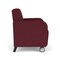Lesro Siena Lounge Reception Wide Guest Chair with Front Casters, Black Wood Back Legs, OH Wine Upholstery SN1201 - alternate 2